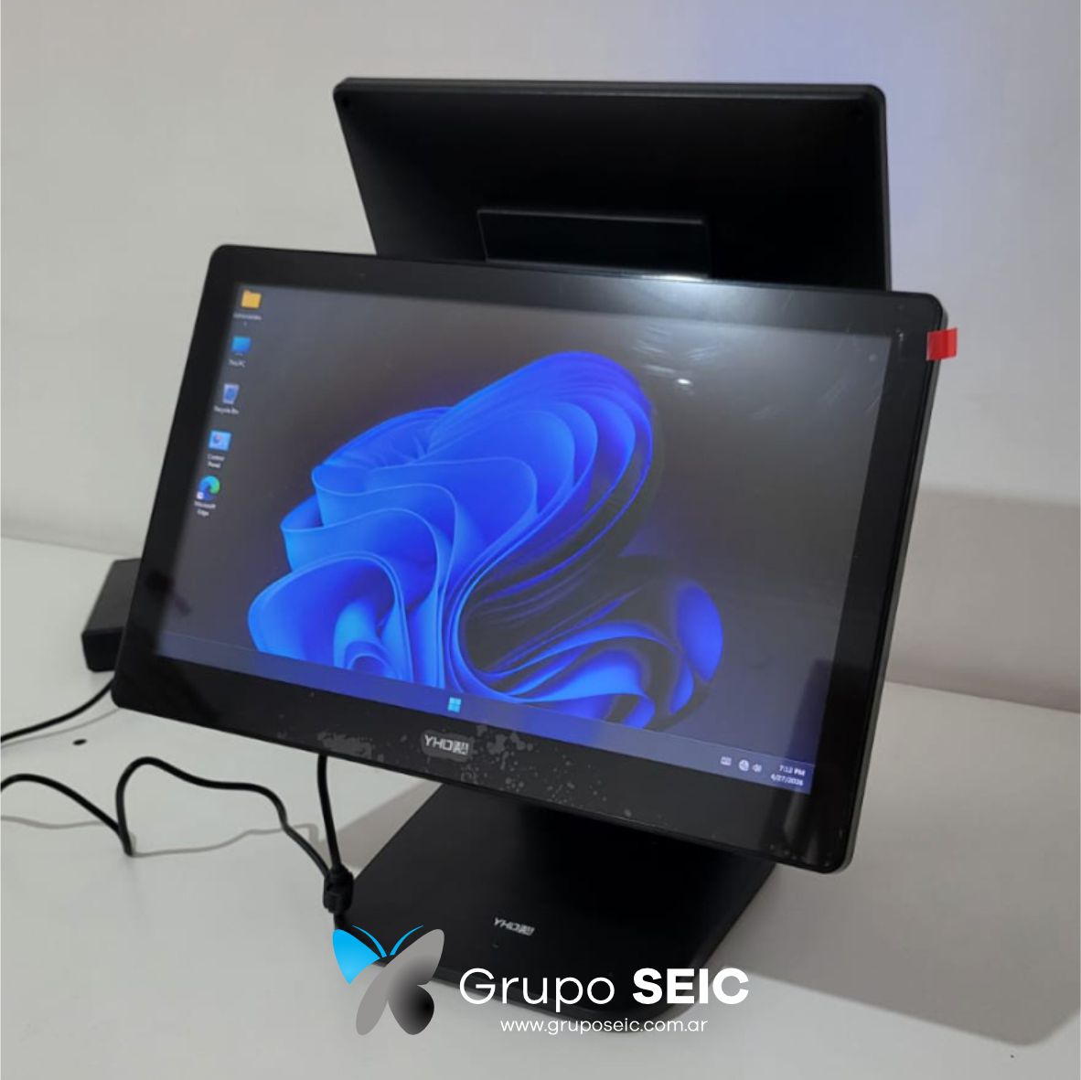 POS All In One doble pantalla + Scanner 1d + comandera 57mm