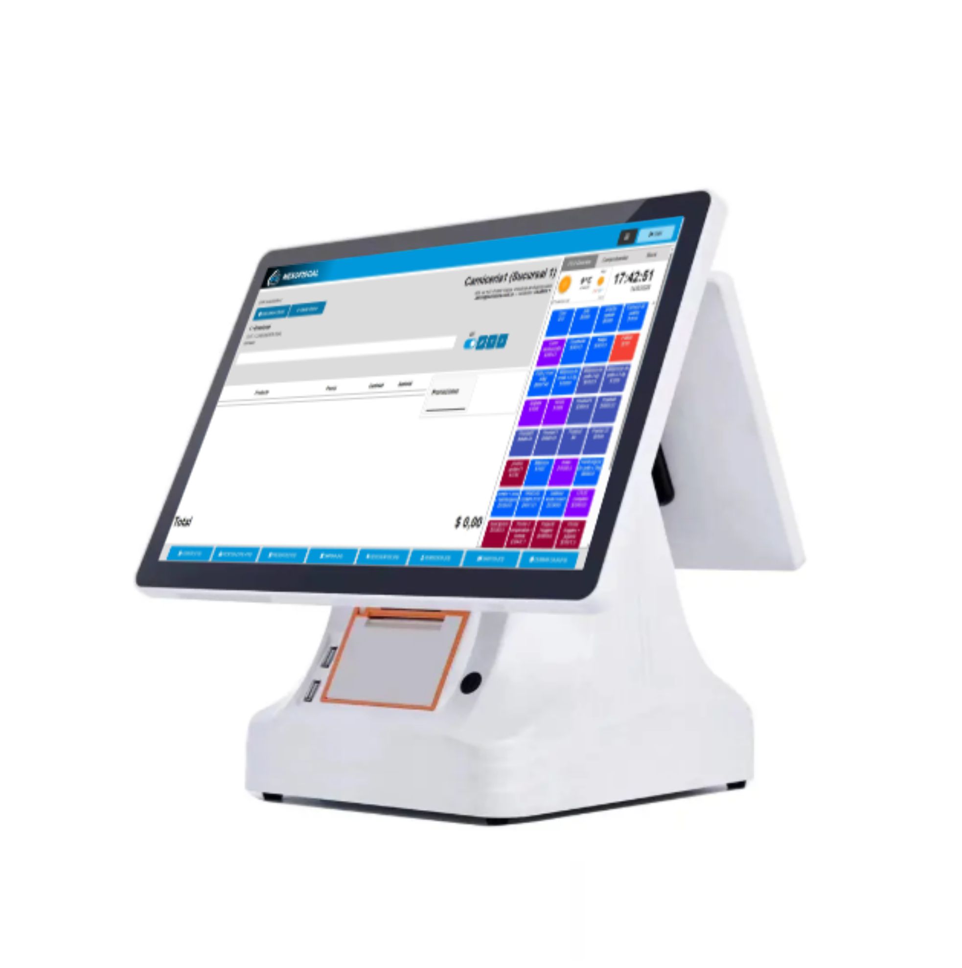 POS windows táctil con impresora de 57mm